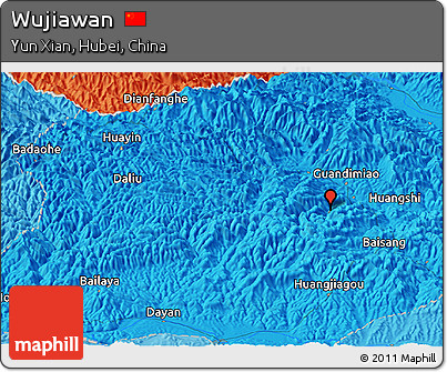 Political Panoramic Map of Wujiawan