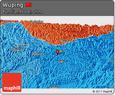 Political Panoramic Map of Wuping
