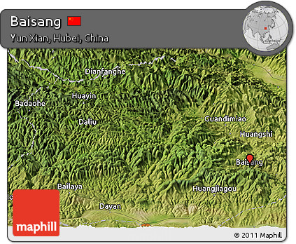 Satellite Panoramic Map of Baisang