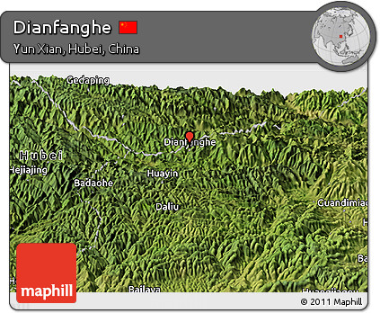 Satellite Panoramic Map of Dianfanghe