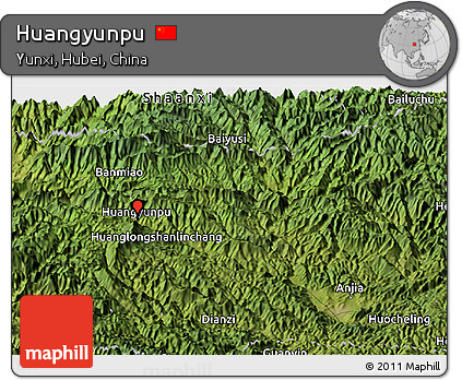 Satellite Panoramic Map of Huangyunpu