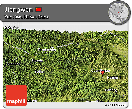 Satellite Panoramic Map of Jiangwan