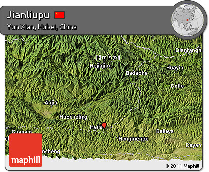Satellite Panoramic Map of Jianliupu