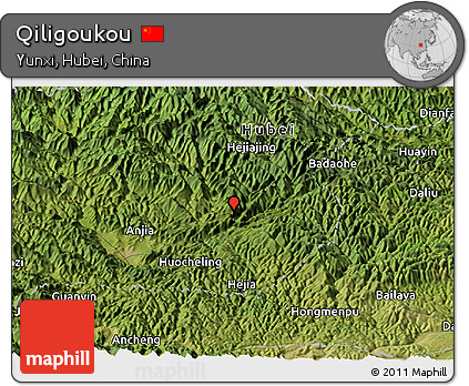 Satellite Panoramic Map of Qiligoukou