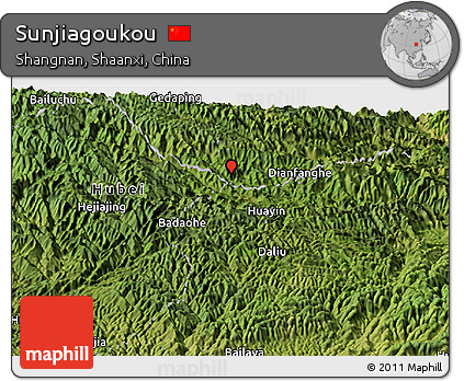 Satellite Panoramic Map of Sunjiagoukou