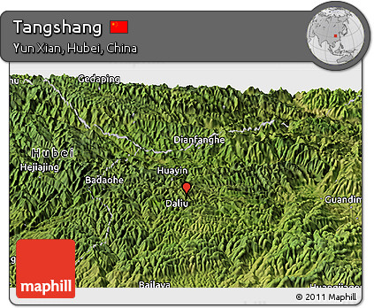 Satellite Panoramic Map of Tangshang