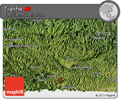 Satellite Panoramic Map of Tianhe