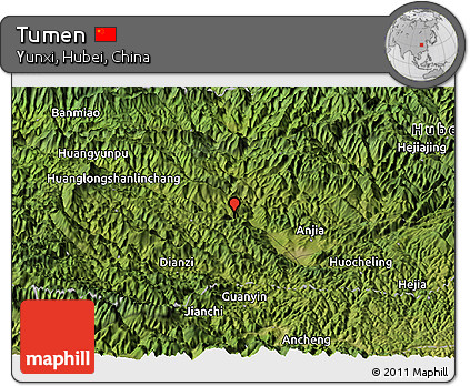 Satellite Panoramic Map of Tumen