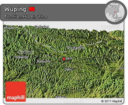Satellite Panoramic Map of Wuping