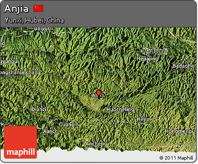 Satellite Panoramic Map of Anjia
