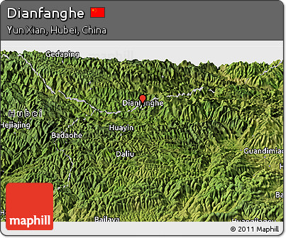 Satellite Panoramic Map of Dianfanghe