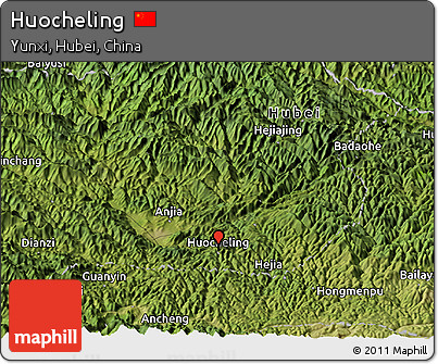 Satellite Panoramic Map of Huocheling