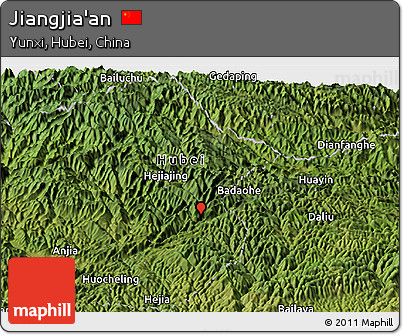 Satellite Panoramic Map of Jiangjia'an