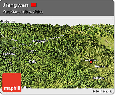 Satellite Panoramic Map of Jiangwan