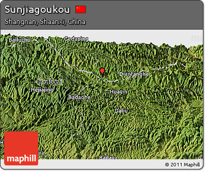 Satellite Panoramic Map of Sunjiagoukou