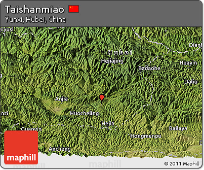 Satellite Panoramic Map of Taishanmiao