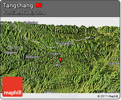 Satellite Panoramic Map of Tangshang