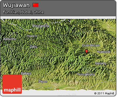 Satellite Panoramic Map of Wujiawan