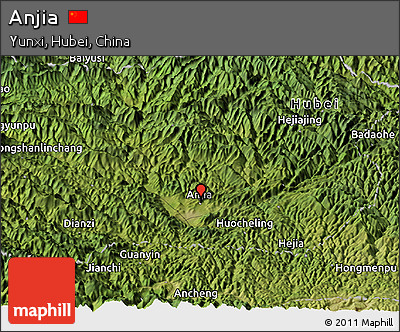 Satellite Panoramic Map of Anjia