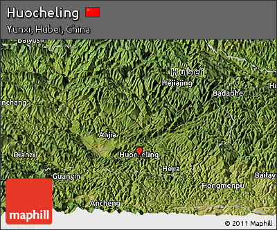 Satellite Panoramic Map of Huocheling