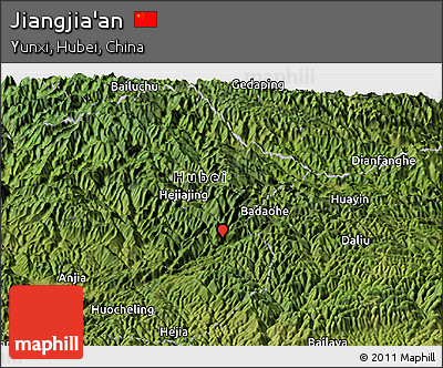 Satellite Panoramic Map of Jiangjia'an