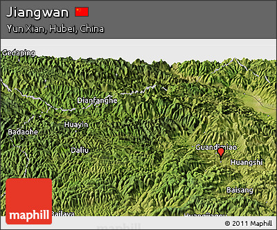 Satellite Panoramic Map of Jiangwan
