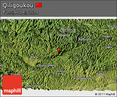 Satellite Panoramic Map of Qiligoukou