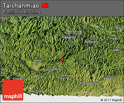 Satellite Panoramic Map of Taishanmiao
