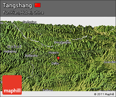 Satellite Panoramic Map of Tangshang