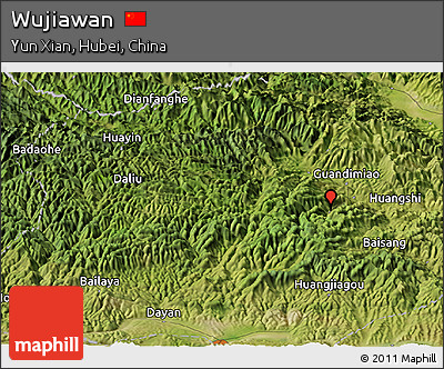 Satellite Panoramic Map of Wujiawan