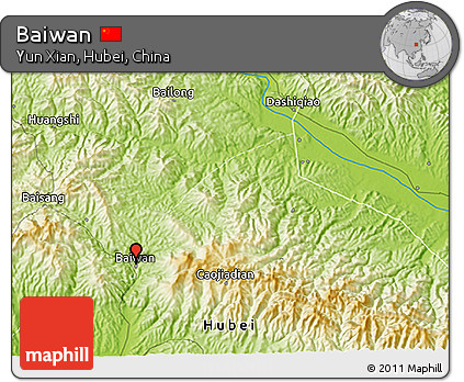 Physical 3D Map of Baiwan