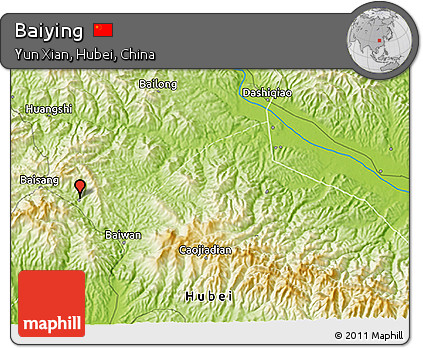 Physical 3D Map of Baiying