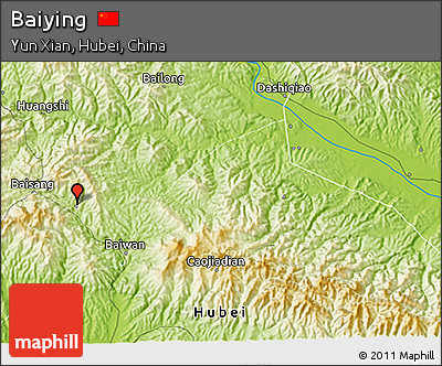 Physical 3D Map of Baiying