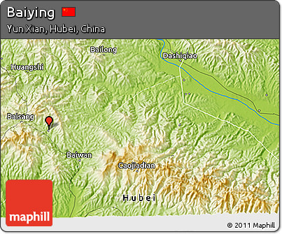 Physical 3D Map of Baiying