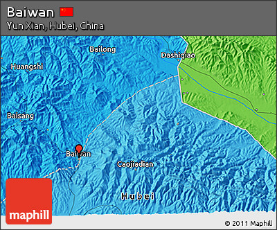 Political 3D Map of Baiwan