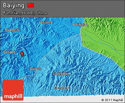 Political 3D Map of Baiying