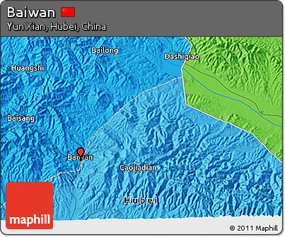 Political 3D Map of Baiwan