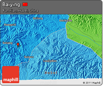 Political 3D Map of Baiying