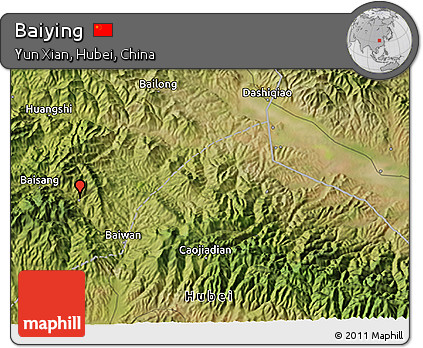 Satellite 3D Map of Baiying