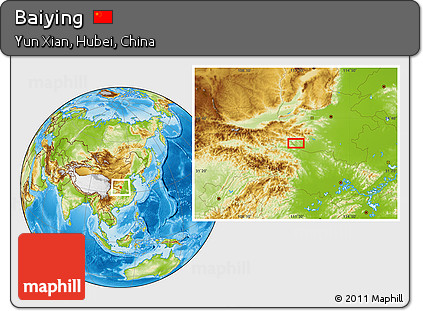 Physical Location Map of Baiying