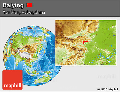 Physical Location Map of Baiying