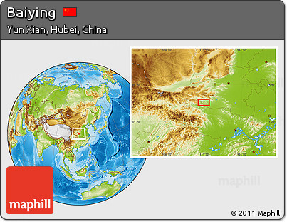 Physical Location Map of Baiying