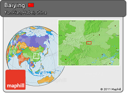 Political Location Map of Baiying