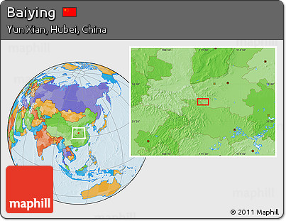 Political Location Map of Baiying