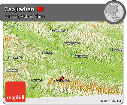 Physical Panoramic Map of Caojiadian