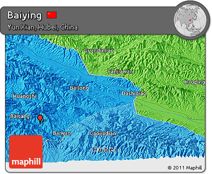 Political Panoramic Map of Baiying