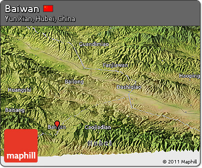 Satellite Panoramic Map of Baiwan