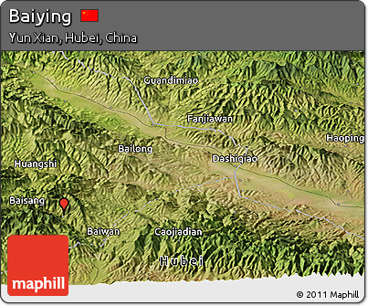 Satellite Panoramic Map of Baiying