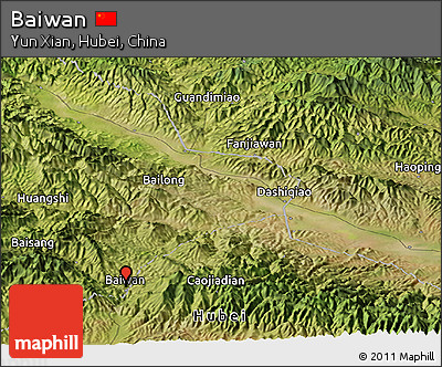 Satellite Panoramic Map of Baiwan