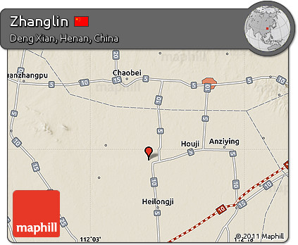 Shaded Relief Map of Zhanglin